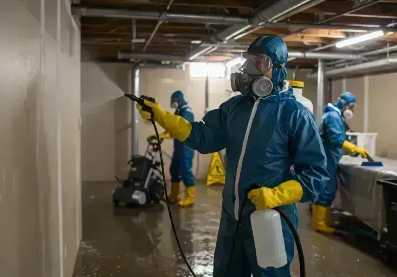 Basement Sanitization and Antimicrobial Treatment process in Louisville, IL